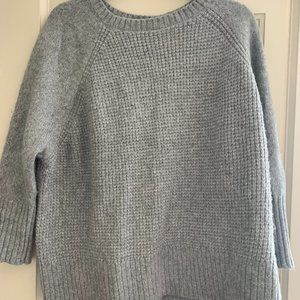 loft gray sweater quarter sleeve